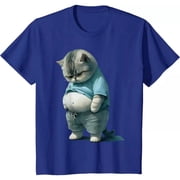 Cute Funny Handsome Fat Cat Art Design Fat Kitten Cat Lover T-Shirt