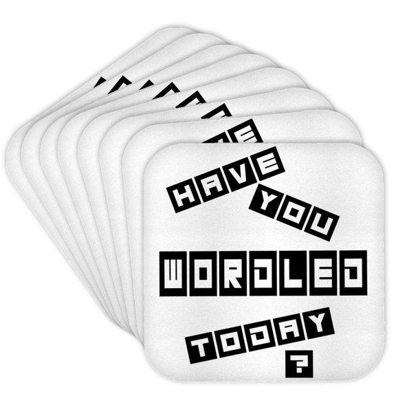 3drose, Cute Funny Have You Wordled Today Wordle Online Word Game, Set of 8 Coasters - Soft