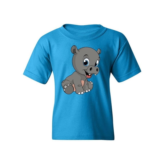 Cute Funny Hippo T-Shirt Juniors -Image by Shutterstock, Small
