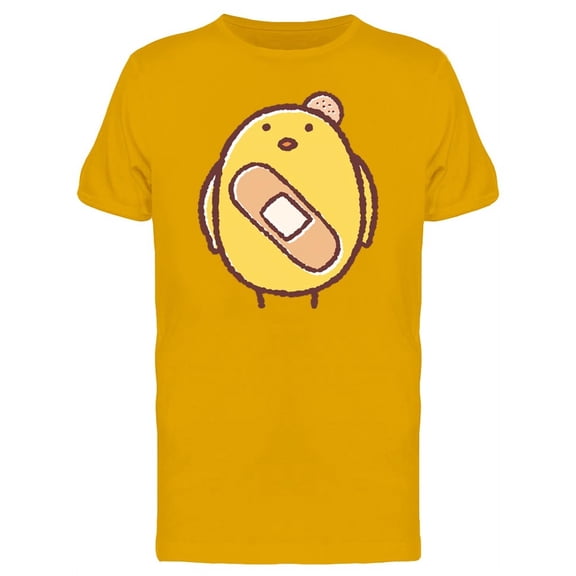 Cute Funny Injured Chick Cartoon T-Shirt Men -Image by Shutterstock, Male Large