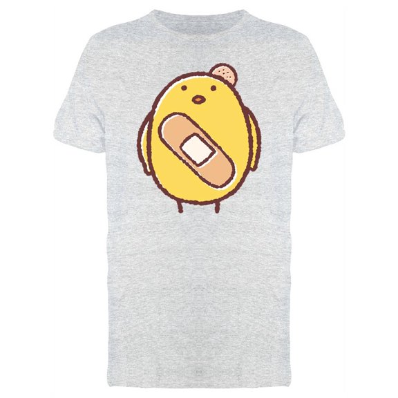 Cute Funny Injured Chick Cartoon T-Shirt Men -Image by Shutterstock, Male Small