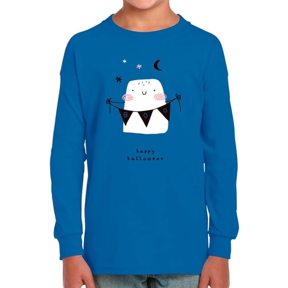 Cute Funny Little Ghost Long Sleeve Toddler - Toddler Long Sleeve Tee