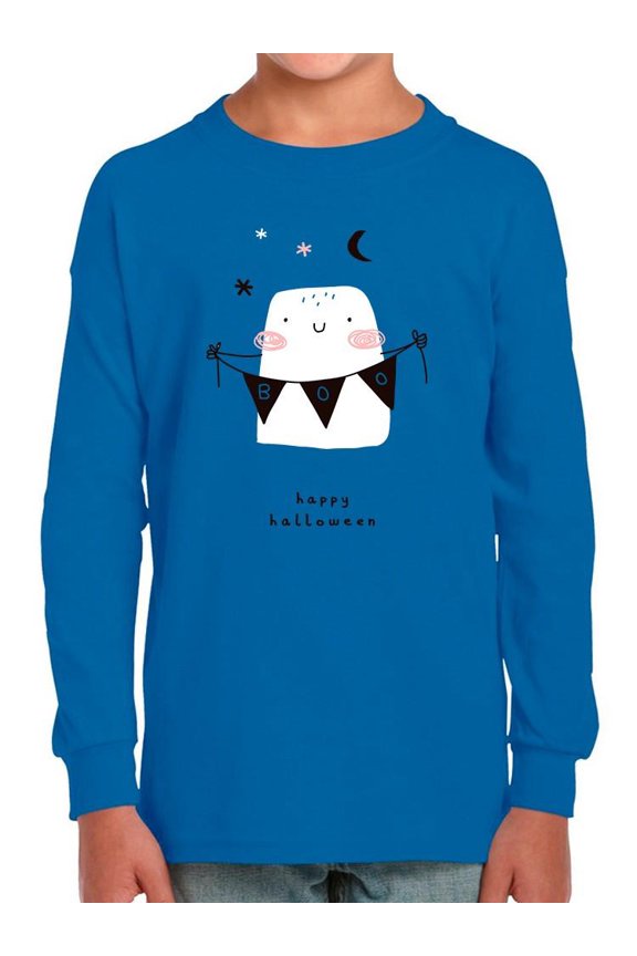 Cute Funny Little Ghost Long Sleeve Toddler - Toddler Long Sleeve Tee