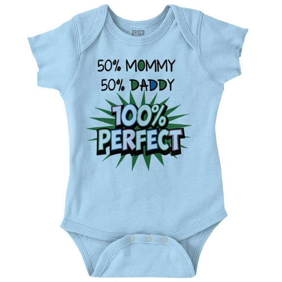 Cute Funny New Parents Mom Dad Shower Romper Boys or Girls Infant Baby Brisco Brands NB