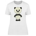 thumbnail image 1 of Cute Funny Panda Cartoon T-Shirt Women -Image by Shutterstock, Female Medium, 1 of 2