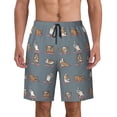 thumbnail image 1 of Cute Funny Pet Dog Pattern Men'S Beach Pants Quick Dry Short Swim Trunks With With Pockets And Mesh Lining Swimwear Beach Bathing Shorts X-Large, 1 of 1