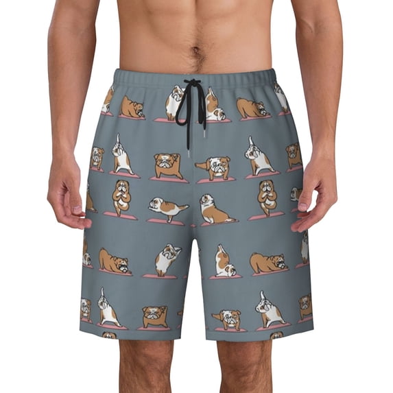 Cute Funny Pet Dog Pattern Men'S Beach Pants Quick Dry Short Swim Trunks With With Pockets And Mesh Lining Swimwear Beach Bathing Shorts X-Large