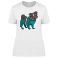 thumbnail image 1 of Cute Funny Pug With Clothes T-Shirt Women -Image by Shutterstock, Female Small, 1 of 2