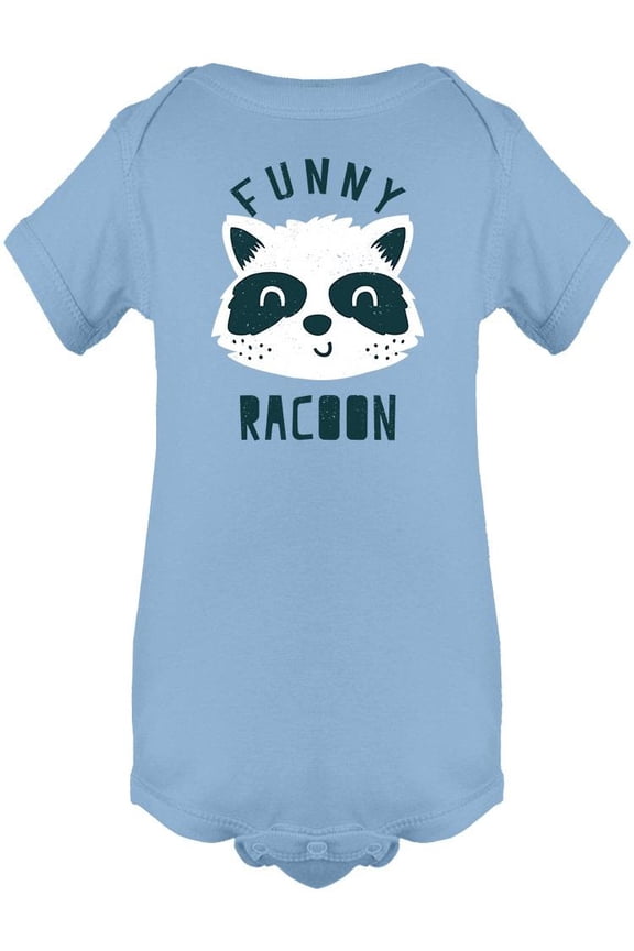 Cute Funny Racoon Head Bodysuit Infant -Image by Shutterstock,  Newborn