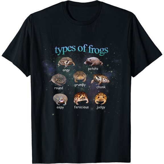 Cute Funny Rain Frog Animal Lover | Meme Type Chart T-Shirt, Unisex T-Shirt