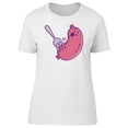 thumbnail image 1 of Cute Funny Sausage Cartoon T-Shirt Women -Image by Shutterstock, Female Large, 1 of 4