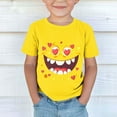 thumbnail image 1 of Cute Funny Shirts for Girls Boys Toddler Graphic T-Shirt Short Sleeve Tee Tops Yellow A 3-4 Years, 1 of 6