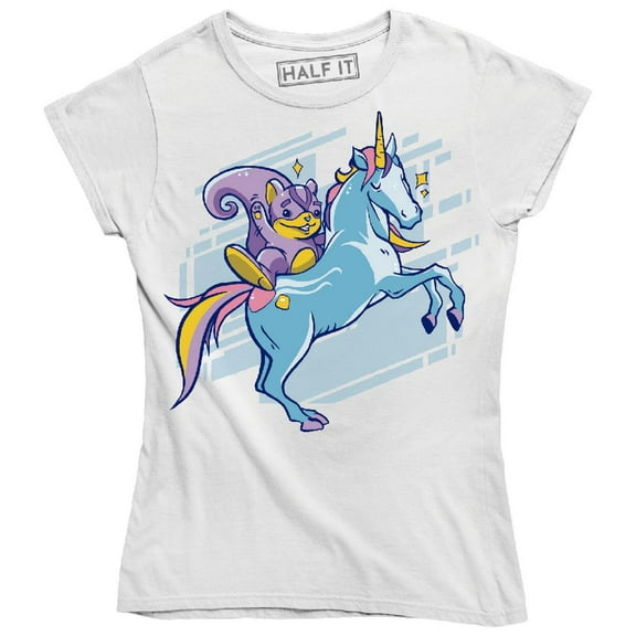 Cute Funny Squirrel And Beautiful Unicorn, Two Magical Friends T-Shirt
