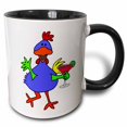 thumbnail image 1 of 3drose, Cute Funny Unique Funky Chicken Drinking Margarita Cartoon, 11oz Two-tone Black Mug, 1 of 6