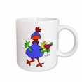 thumbnail image 1 of 3drose, Cute Funny Unique Funky Chicken Drinking Margarita Cartoon, 15oz Mug, 1 of 6