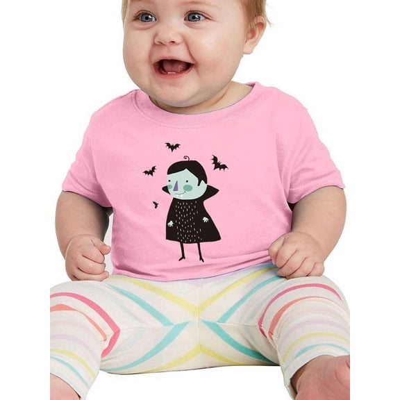 Cute Funny Vampire And Bats T-Shirt Infant -Image by Shutterstock,  6 Months