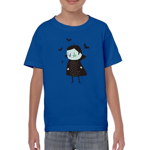 Cute Funny Vampire And Bats T-Shirt Juniors -Image by Shutterstock, x-Large