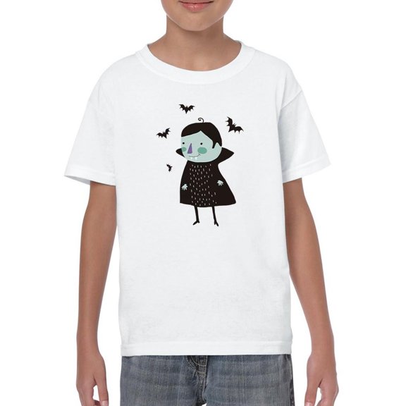 Cute Funny Vampire And Bats T-Shirt Juniors -Image by Shutterstock, x-Small