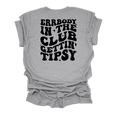thumbnail image 1 of Cute Funny Womens Errrybody In The Club Gettin' Tipsy Groovy Ladies Short Sleeve T-Shirt-Athletic Grey-3X-Large, 1 of 4