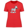 thumbnail image 1 of Cute Funny Zebra Cartoon T-Shirt Women -Image by Shutterstock, Female Small, 1 of 2