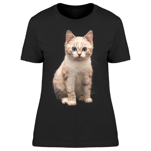 Cute Furry Kitten T-Shirt Women -Image by Shutterstock, Female Medium