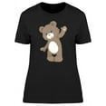 thumbnail image 1 of Cute Furry Teddy Bear Cartoon T-Shirt Women -Image by Shutterstock, Female Medium, 1 of 2