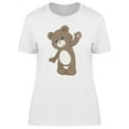 thumbnail image 1 of Cute Furry Teddy Bear Cartoon T-Shirt Women -Image by Shutterstock, Female x-Large, 1 of 2