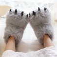 thumbnail image 1 of Cute Fuzzy Animal Paw Slippers Fluffy Animal Claw Slippers Soft Funny Monster House Shoes for Adults Women for Vacation Birthday, 1 of 5