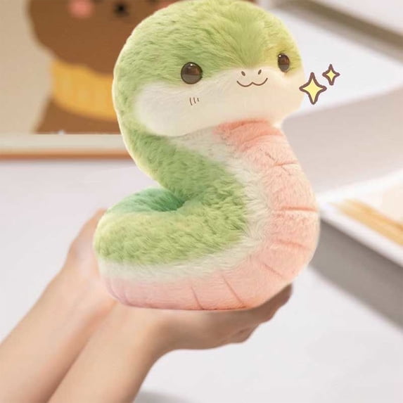 Cute Fuzzy Doll Small Snake Modelling Doll, Year Of The Snake Doll Year Gift Polyester Material, Adorable Design Soft Comfortable, Full Three Dimensional Shape Durable Ideal Gift