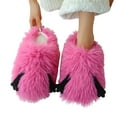 thumbnail image 1 of Cute Fuzzy Slippers for Women Indoor Outdoor Memory Foam House Shoes Furry Soft Warm Cozy Bedroom Foot Slip on, 1 of 8