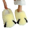 thumbnail image 1 of Cute Fuzzy Slippers for Women Indoor Outdoor Memory Foam House Shoes Furry Soft Warm Cozy Bedroom Foot Slip on, 1 of 7