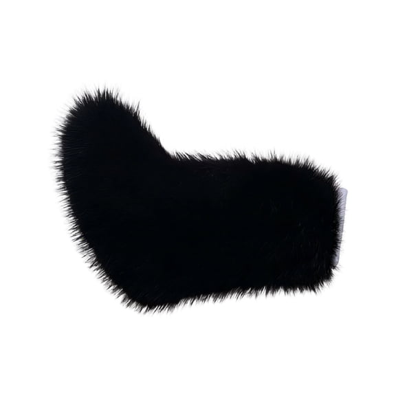 Cute Fuzzy Wagging Electric Car Tail Decoration, Auto Rear Trunk or Window Accessory Ornament(Black)