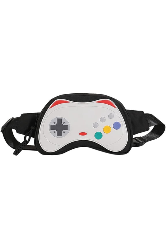 Cute Game Controller Fanny Pack Belt Bag, Women's Sports Chest Bag for Running, Casual Fashion Cartoon Shoulder Crossbody Bag