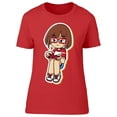 thumbnail image 1 of Cute Gamer Girl Concentrated T-Shirt Women -Image by Shutterstock, Female Medium, 1 of 2