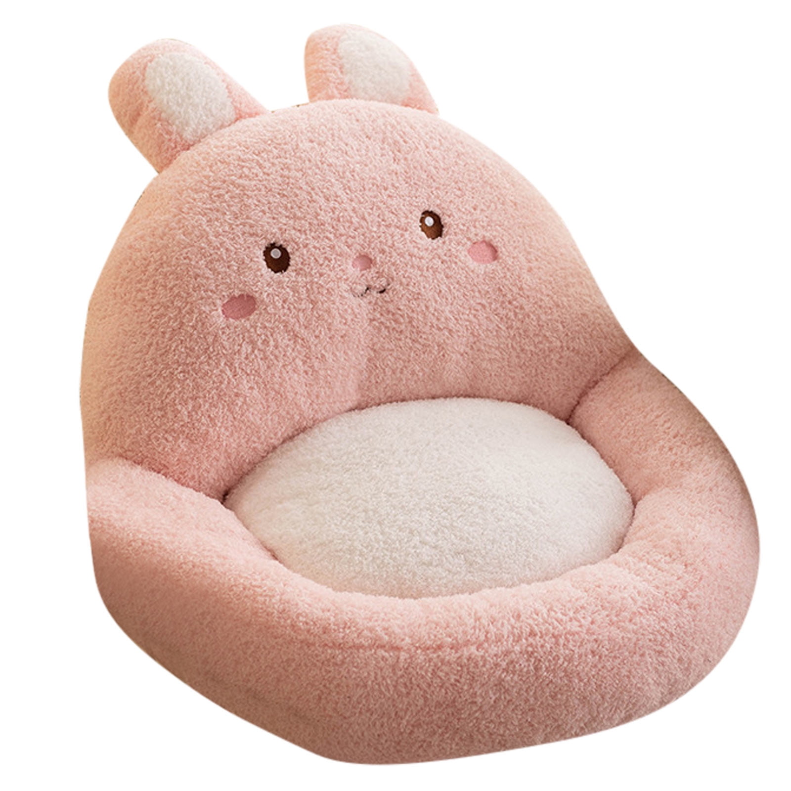 Cute Gaming Chair Cushion Kawaii Indoor Seat Cushions for Office Chair Comfy Plush Pillows for with Non Slip Backing for Khaki, Size: One size, Brown