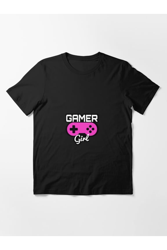 Cute Gaming Female Retro Style Console Player Gift Idea Premium Tee Unisex T-Shirt up to Size 5XL