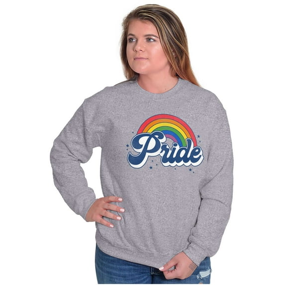 Cute Gay LGBT Pride Rainbow Sparkle Sweatshirt for Men or Women Brisco Brands X