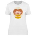 thumbnail image 1 of Cute Gemini Zodiac Girls Cartoon T-Shirt Women -Image by Shutterstock, Female Medium, 1 of 2