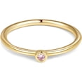 thumbnail image 1 of Cute Gemstone Rings 14K Gold Plated Stackable Birthstone Rings for Women Dainty Gold Rings Minimalist Family Ring Birthday Gift for Her, 1 of 2