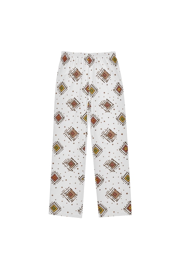 Cute Geometric Patterns Pajama Pants Soft and Lightweight Elastic Waistband Pajama Pants