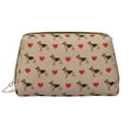 thumbnail image 1 of Cute German Shepherd Dog Love Makeup Bag, Large Capacity Travel Cosmetic Bag for Women Girls- Travel Toiletry Bag Leather Portable Waterproof Makeup Case Organizer with Handle, 1 of 4