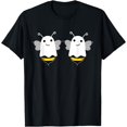thumbnail image 1 of Cute Ghost Bees Funny Couples Halloween Costume For Women's T-Shirt, 1 of 2