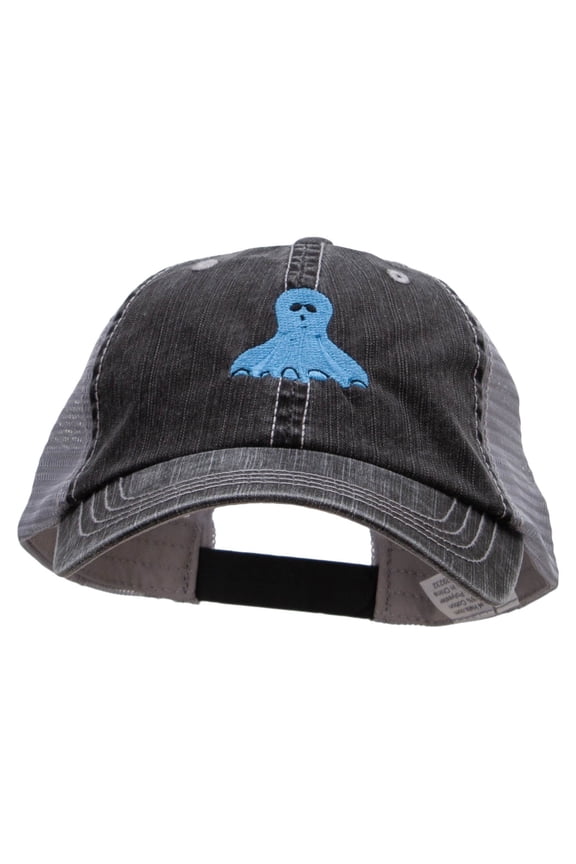 Cute Ghost Big Size Special Cotton Low Profile Trucker Cap - Black XL-3XL