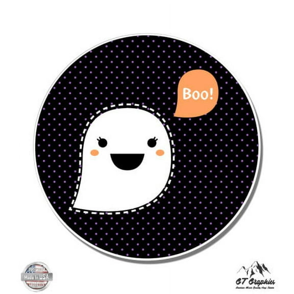 Cute Ghost Boo! - 12" Vinyl Sticker Waterproof Decal