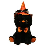 Cute Ghost Cat Plush Toy Halloween Black Cat Soft Stuffed Animal Doll