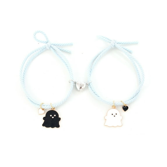Cute Ghost Couples Bracelets Halloween Bracelet for Girlfriend Boyfriend Friend