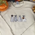 thumbnail image 1 of Cute Ghost Dog Halloween Embroidered Sweatshirt, 1 of 2