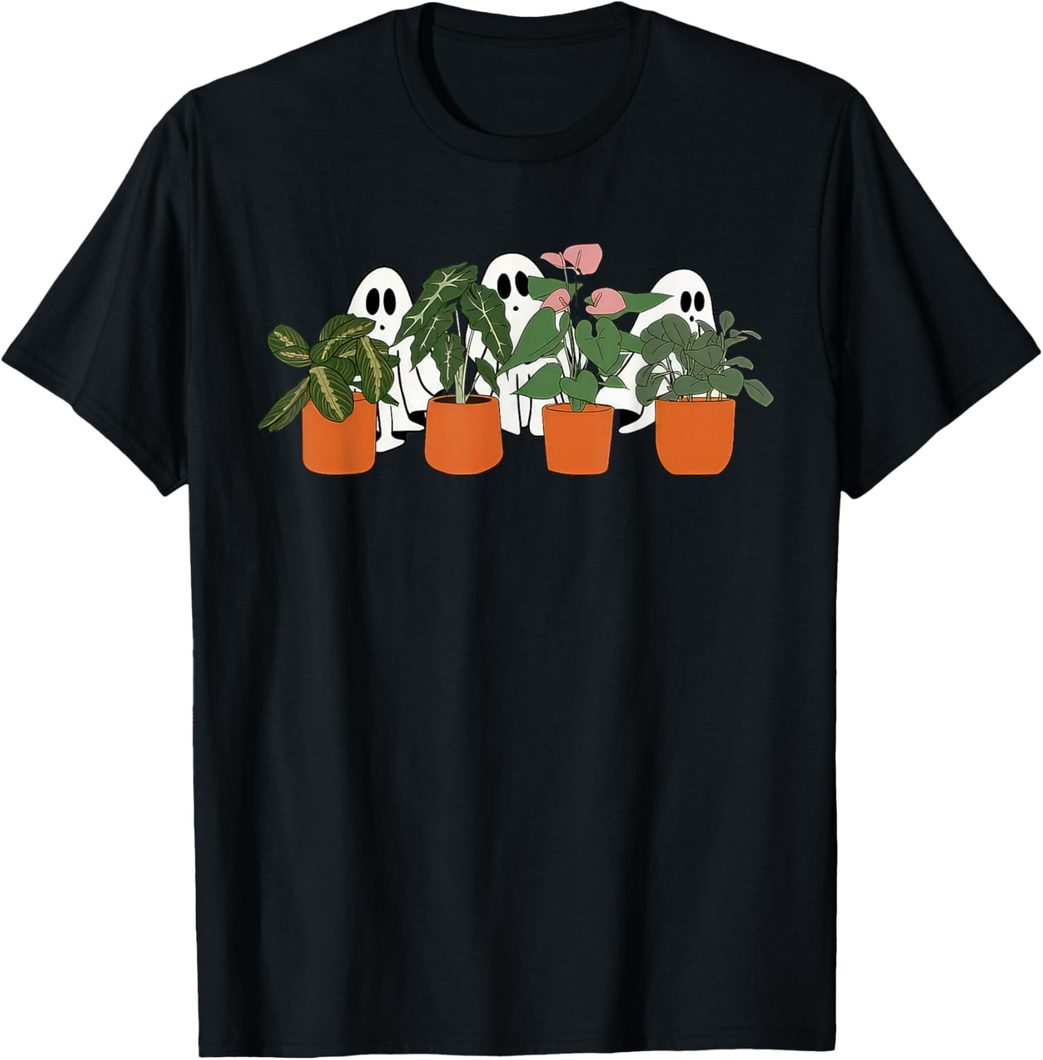 Cute Ghost Gardening Halloween Garden Plant Lover Men Women TShirt