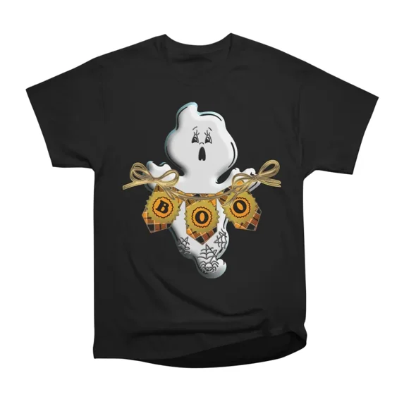 Cute Ghost Halloween Boo orange black ribbon gold spider 3D ...