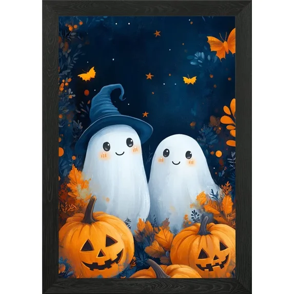 Cute Ghost Halloween Design Poster - Walmart.com